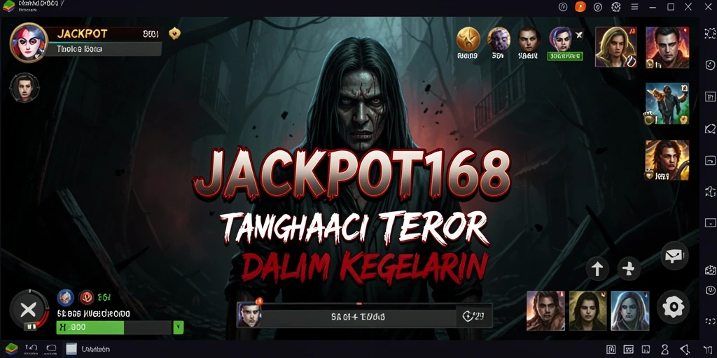 Tampilan gameplay menakutkan dari JACKPOT168 penuh kegelapan.