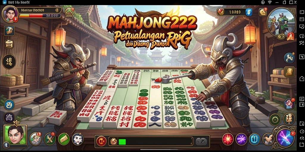 Tangkapan layar utama MAHJONG222 menampilkan aksi pertarungan yang mendebarkan.