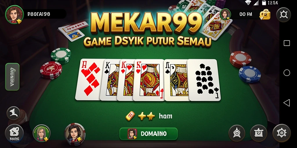 Screenshot gameplay MEKAR99 menunjukkan aksi seru Domino.