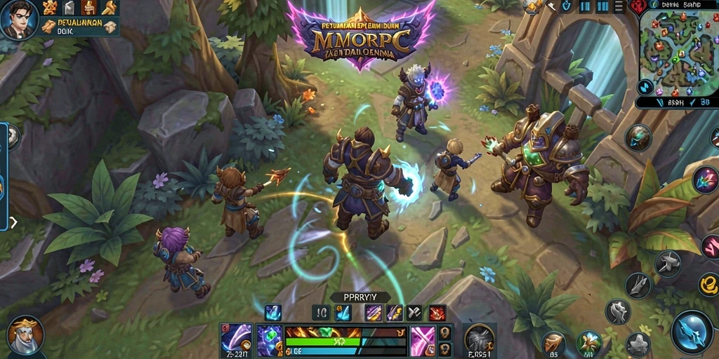 Screenshot PPRRYY menampilkan aksi seru dalam pertarungan MMORPG.