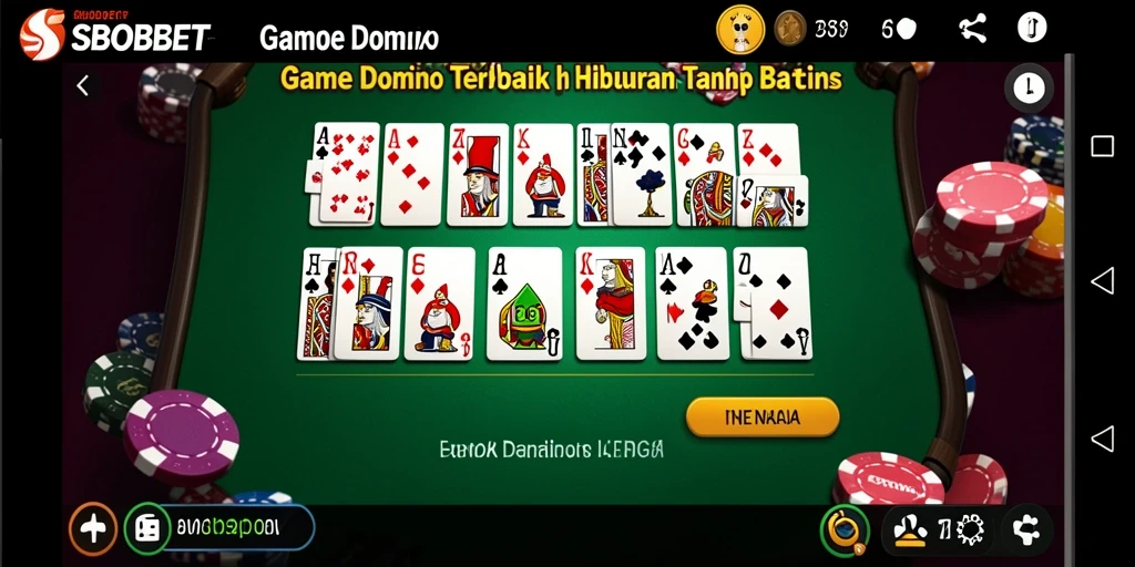 Tampilan menarik dari game Domino SBOBET saat dimainkan.