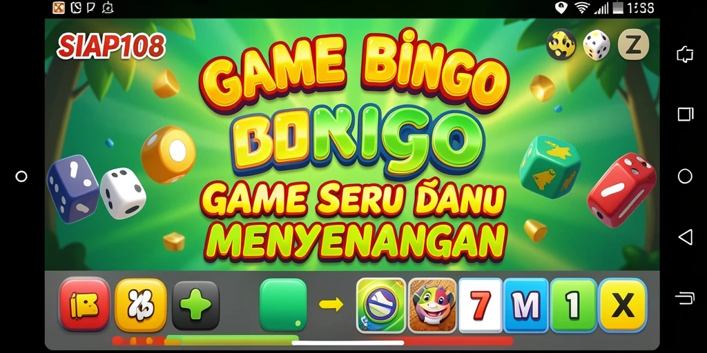 Gameplay seru Bingo di aplikasi SIAP108 dengan banyak pilihan kartu.