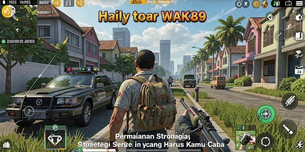 Tampilan gameplay WAK89 yang menampilkan strategi pertempuran yang intens.
